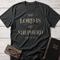 The Lord Is My Shepherd Christian t-shirt in Dark Heather — Psalm 23:1