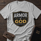 Armor of God Christian t-shirt in Sport Grey — Ephesians 6:11