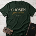 Chosen Generation Christian t-shirt in Forest Green — 1 Peter 2:9