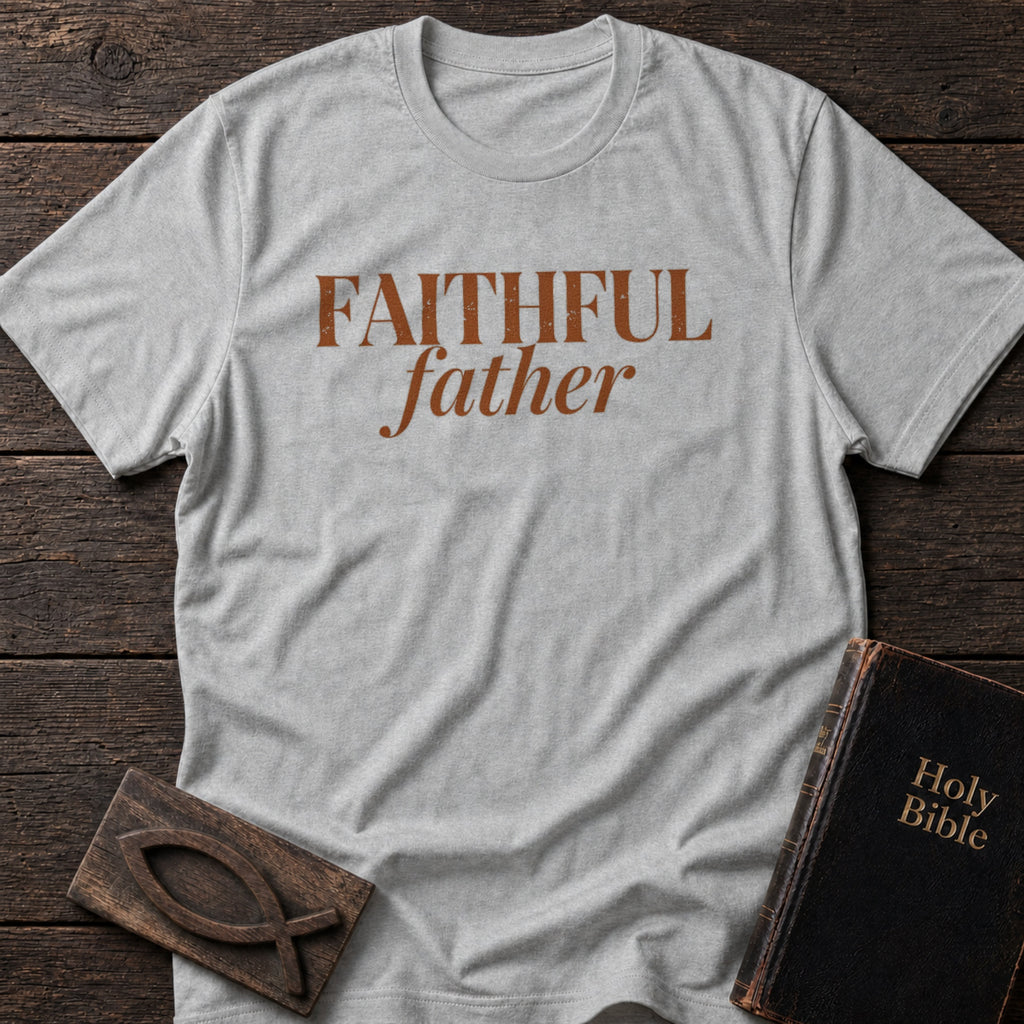 Faithful Father Christian t-shirt in Sport Grey — Christian Dad