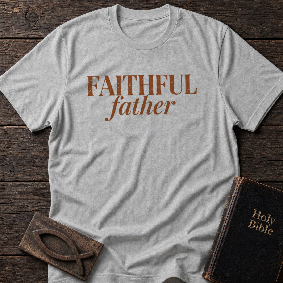 Faithful Father Christian t-shirt in Sport Grey — Christian Dad