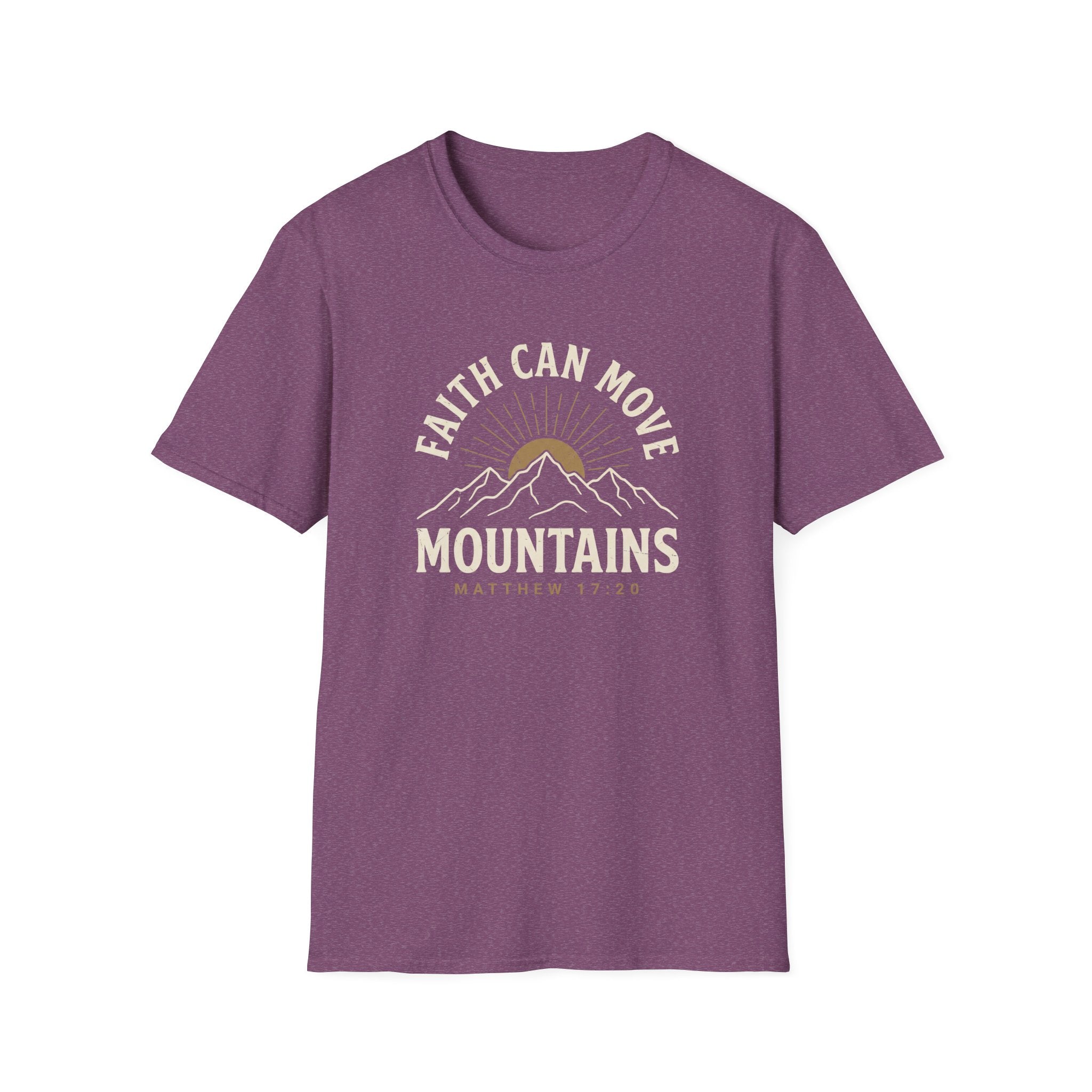 Faith Can Move Mountains T-Shirt | Matthew 17:20 Christian Apparel