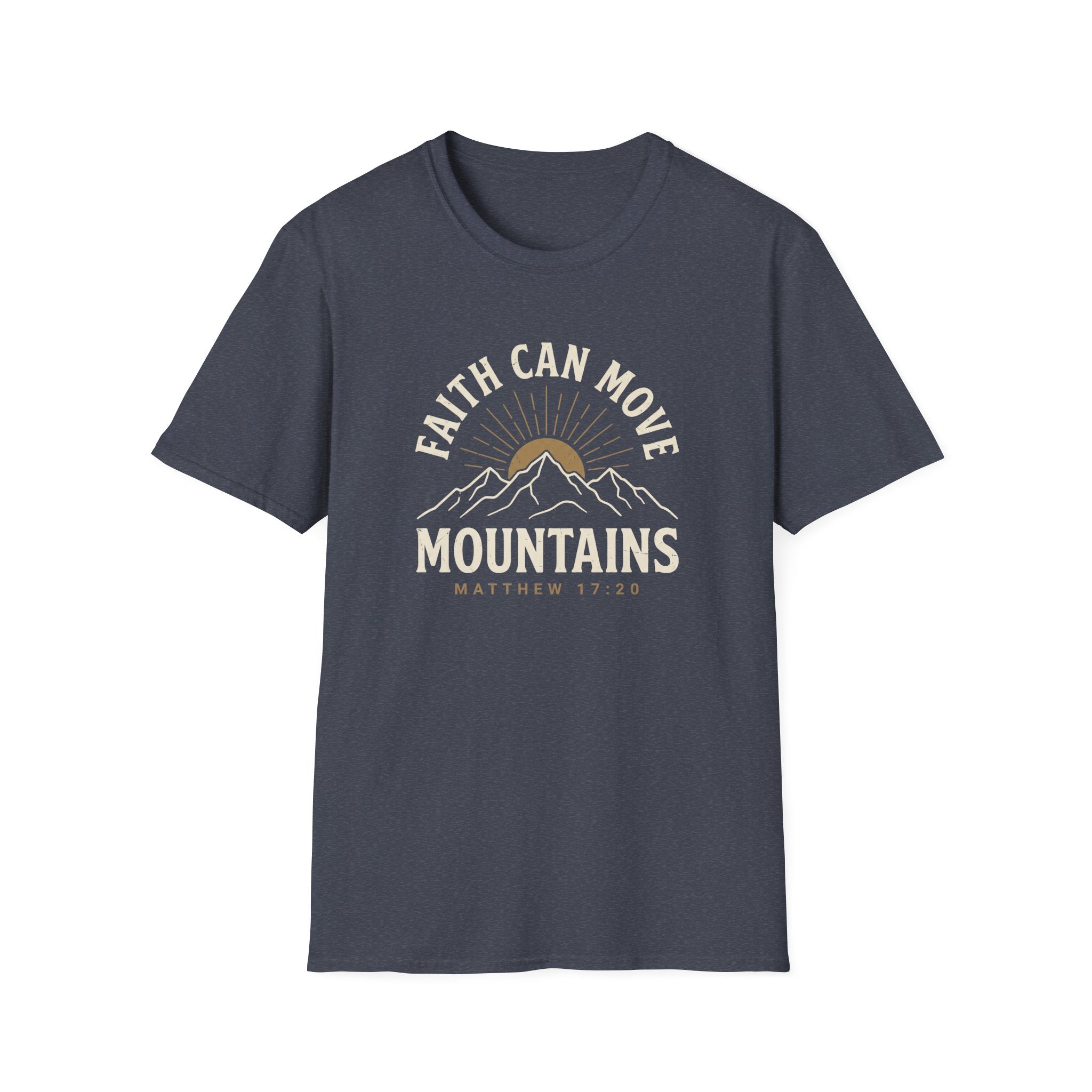 Faith Can Move Mountains T-Shirt | Matthew 17:20 Christian Apparel