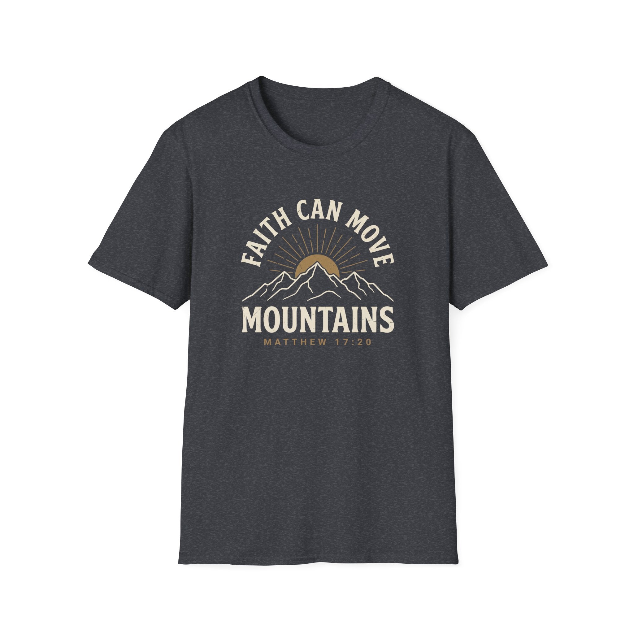 Faith Can Move Mountains T-Shirt | Matthew 17:20 Christian Apparel