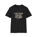 Cast Your Cares on Him — Classic Shirt | 1 Peter 5:7 Christian Apparel