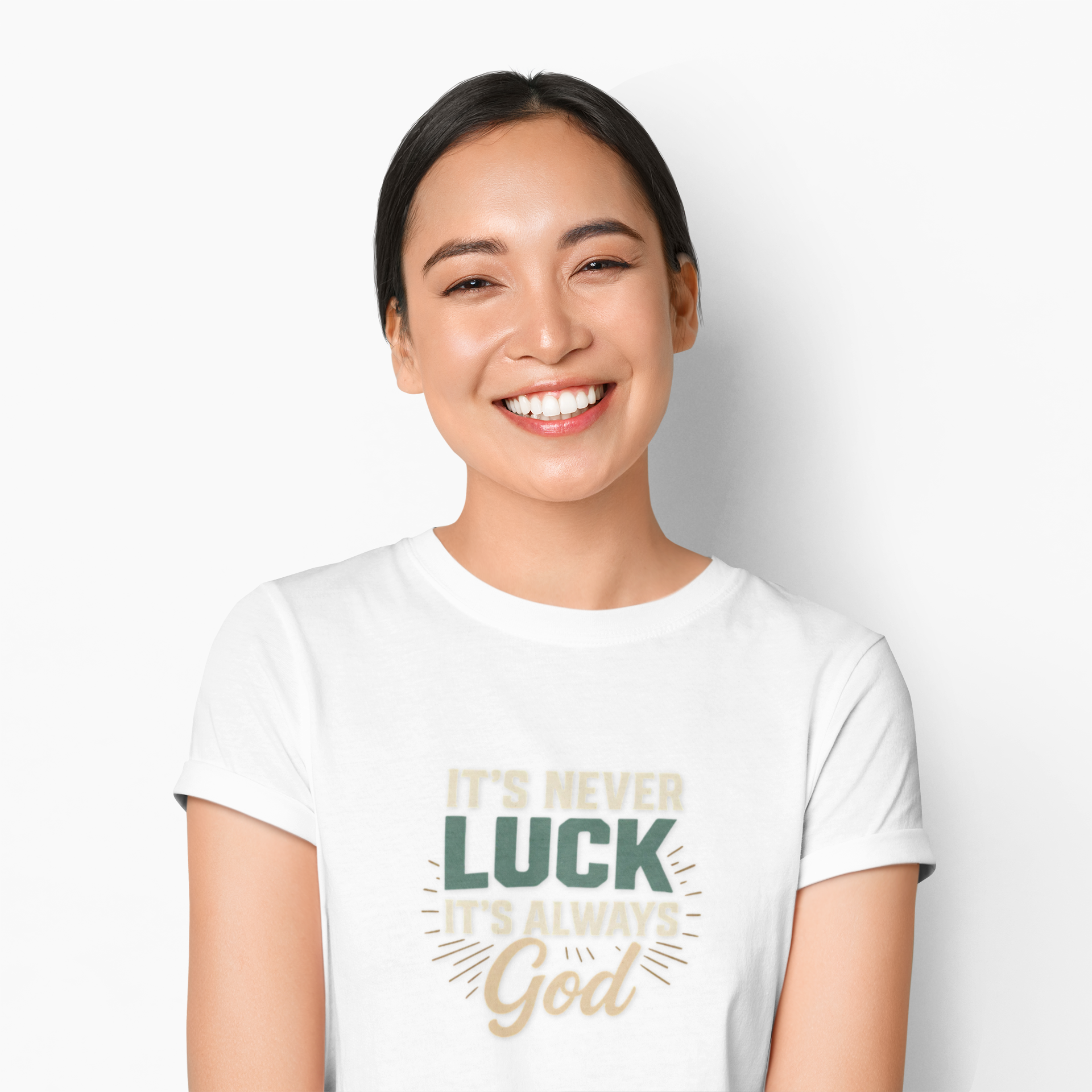 It's Never Luck, It's Always God — Classic Shirt | Christian Apparel