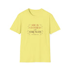 She Is Clothed With Strength — Classic Shirt | Proverbs 31:25 Women's Christian Apparel