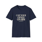 Cast Your Cares on Him — Classic Shirt | 1 Peter 5:7 Christian Apparel