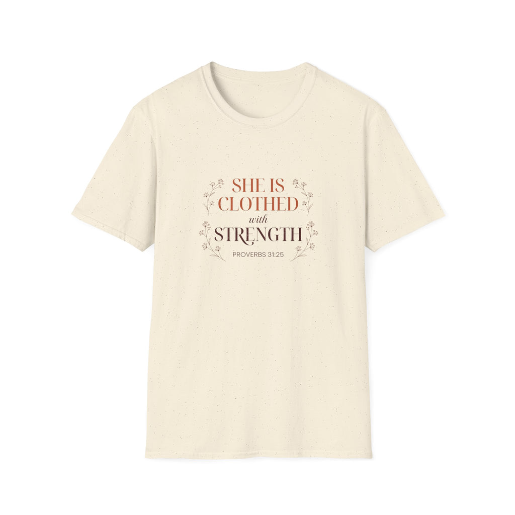 She Is Clothed With Strength — Classic Shirt | Proverbs 31:25 Women's Christian Apparel