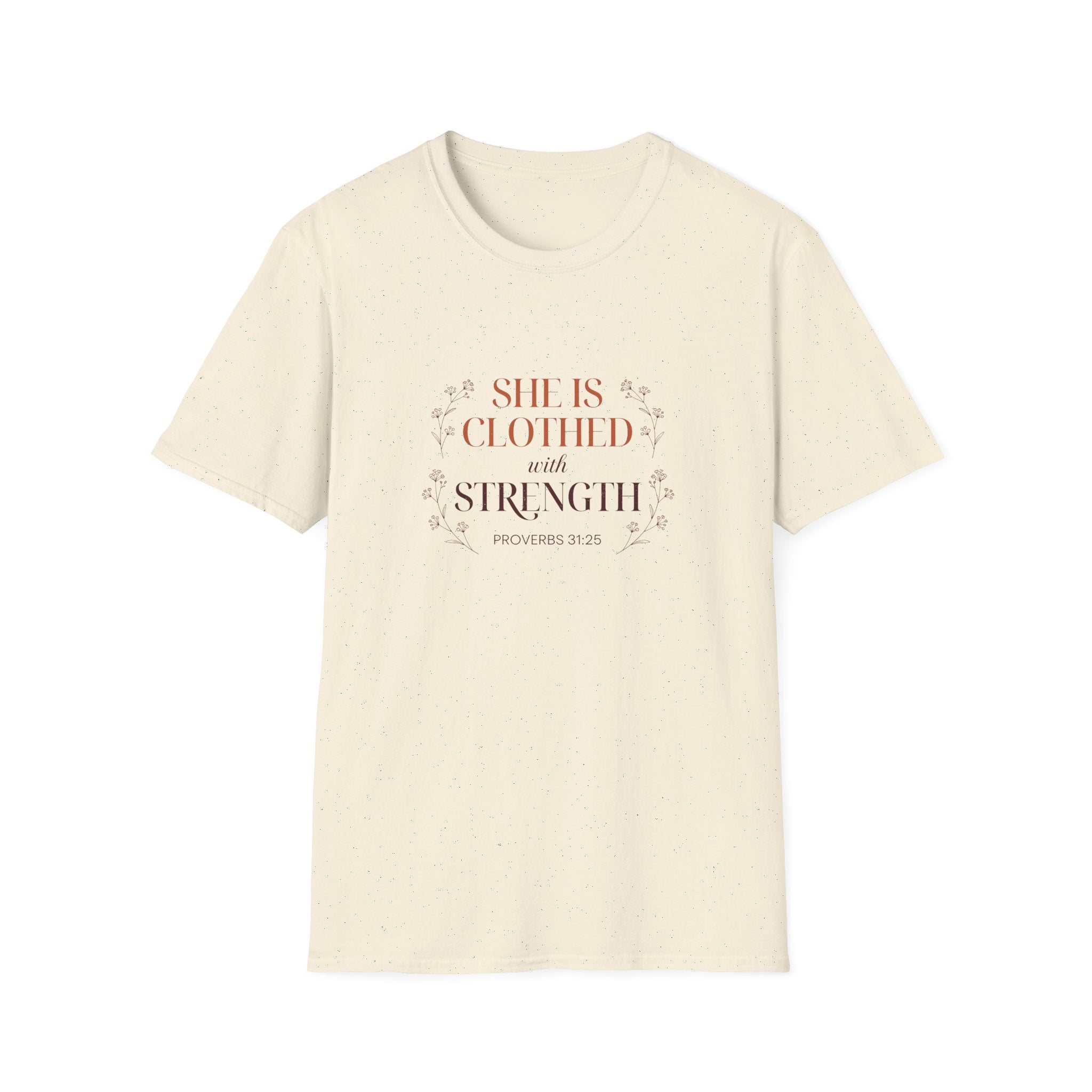 She Is Clothed With Strength — Classic Shirt | Proverbs 31:25 Women's Christian Apparel