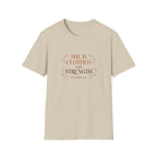 She Is Clothed With Strength — Classic Shirt | Proverbs 31:25 Women's Christian Apparel