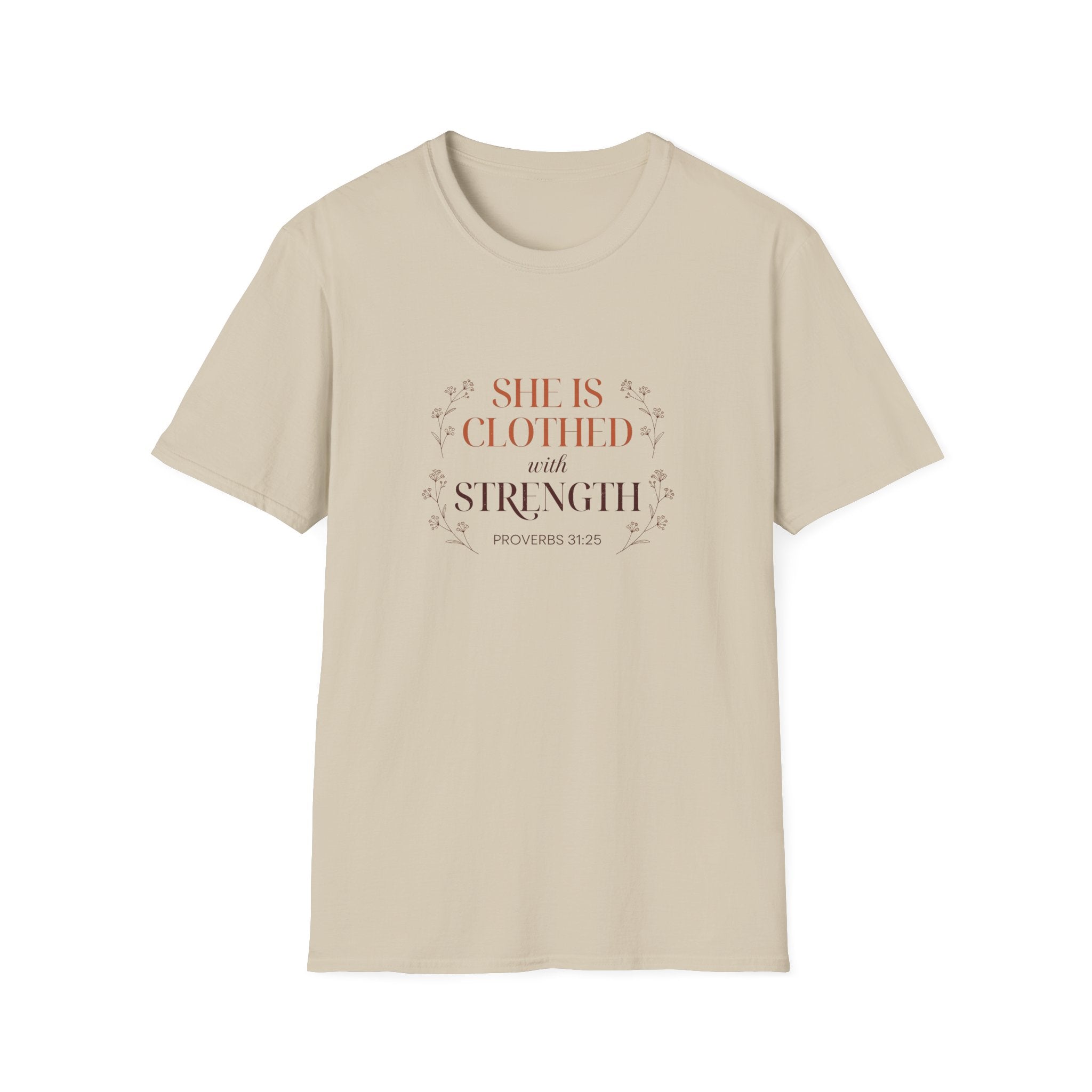 She Is Clothed With Strength — Classic Shirt | Proverbs 31:25 Women's Christian Apparel