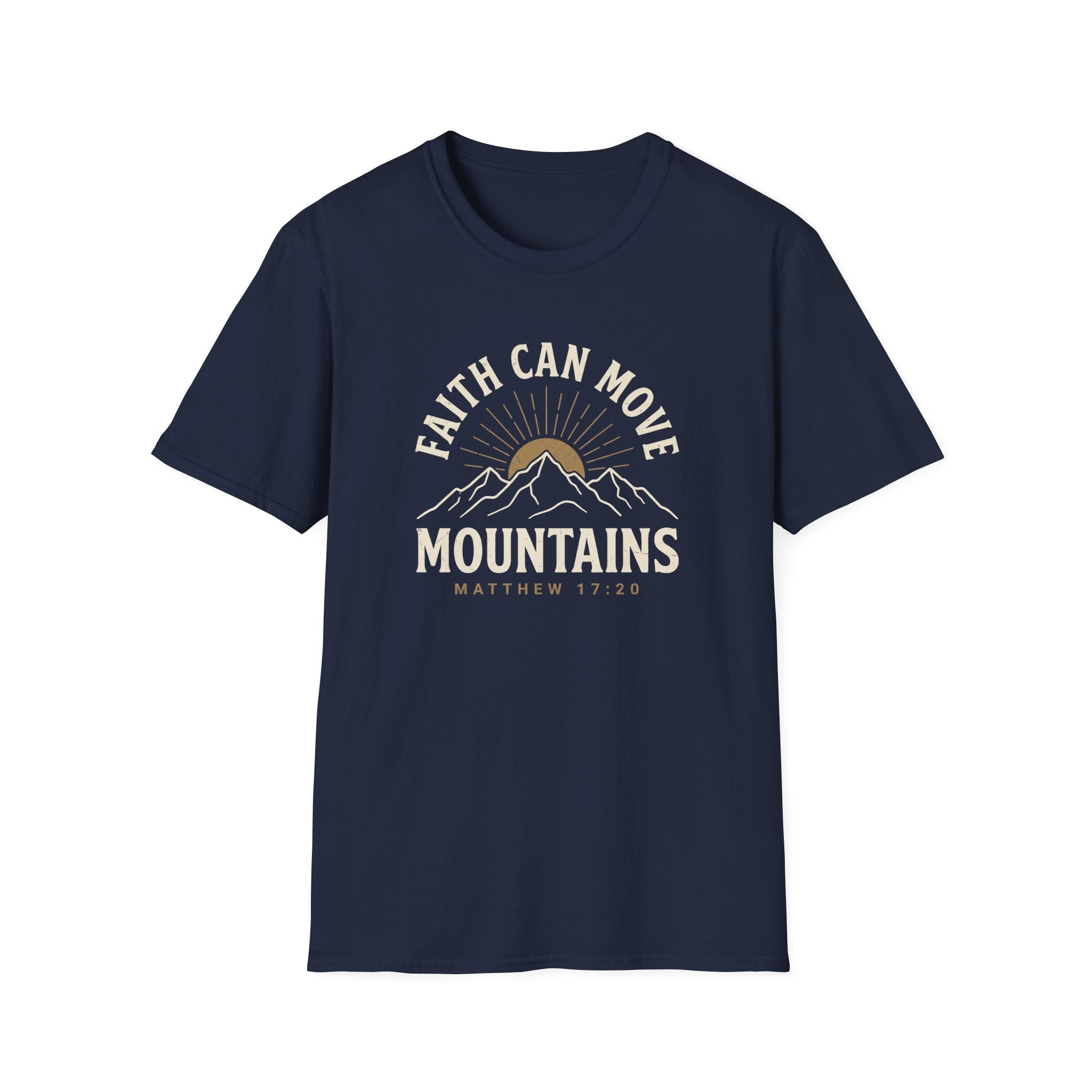 Faith Can Move Mountains T-Shirt | Matthew 17:20 Christian Apparel