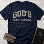 God's Masterpiece Christian t-shirt in Navy — Ephesians 2:10