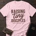 Raising Tiny Disciples Christian t-shirt in Light Pink — Christian Mom