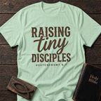 Raising Tiny Disciples Christian t-shirt in Mint Green — Christian Mom