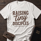 Raising Tiny Disciples Christian t-shirt in White — Christian Mom