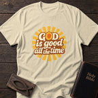 God Is Good All the Time Christian t-shirt in Natural — Retro