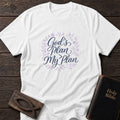 God's Plan Is Greater Than My Plan Christian t-shirt in White