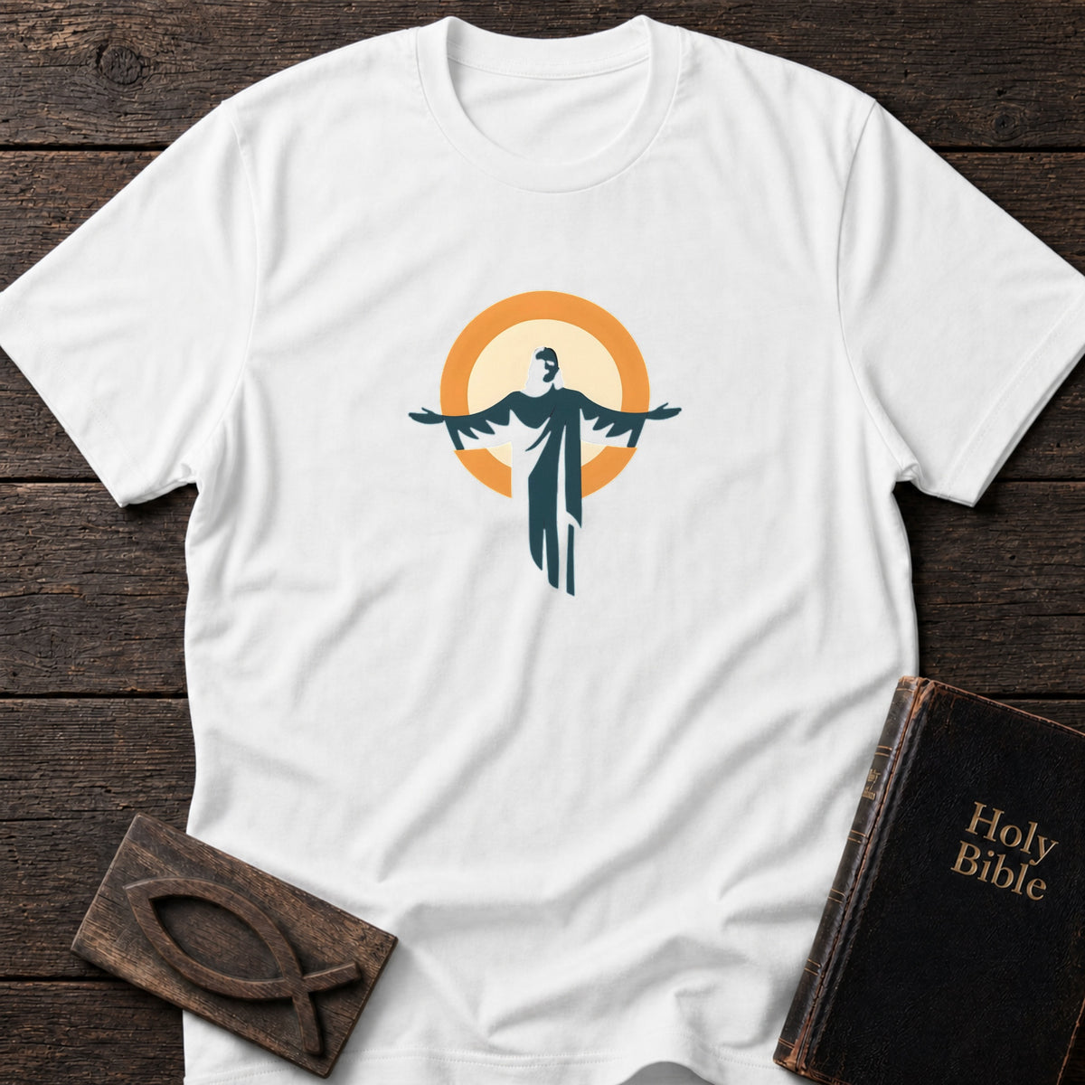 The Open Arms of Jesus Christian t-shirt in White